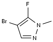 4-溴-5-氟-1-甲基-1H-吡唑 结构式