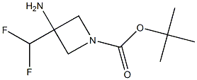 3-氨基-3-(二氟甲基)氮杂环丁烷-1-羧酸叔丁酯 结构式