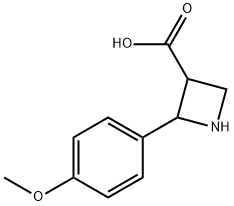 3-Azetidinecarboxylic acid, 2-(4-methoxyphenyl)- 结构式