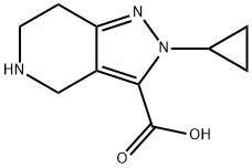 2H-Pyrazolo[4,3-c]pyridine-3-carboxylic acid, 2-
cyclopropyl-4,5,6,7-tetrahydro- 结构式