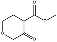 四氢-3-氧代-2H-吡喃-4-甲酸甲酯 结构式