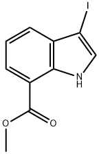 METHYL 3-IODO-1H-INDOLE-7-CARBOXYLATE 结构式