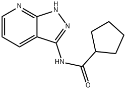 N-(1H-吡唑并[3,4-B]吡啶-3-基)环戊烷甲酰胺 结构式