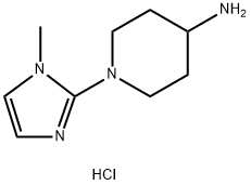 1-(1-甲基-1H-咪唑-2-基)哌啶-4-胺二盐酸 结构式