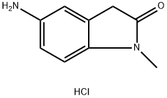 5-氨基-1-甲基-2,3-二氢-1H-吲哚-2-酮盐酸 结构式