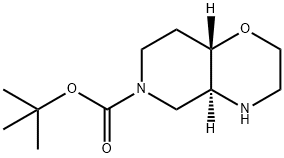 叔丁基(4AS,8AS)-六氢-2H-吡啶[4,3-B][1,4]噁嗪-6(5H)-羧酸盐 结构式