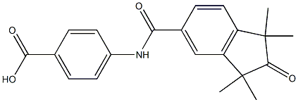 4-[[(2,3-Dihydro-1,1,3,3-tetramethyl-2-oxo-1H-inden-5-yl)carbonyl]amino]benzoicacid 结构式