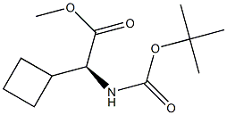 methyl (S)-2-((tert-butoxycarbonyl)amino)-2-cyclobutylacetate 结构式