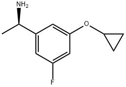 (R)-1-(3-cyclopropoxy-5-fluorophenyl)ethan-1-amine 结构式