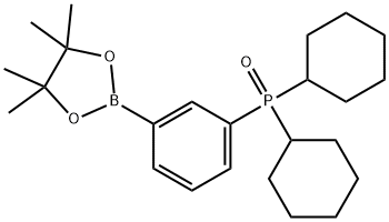 二环己基(3-(4,4,5,5-四甲基-1,3,2-二氧杂硼杂环戊烷-2-基)苯基)氧化膦 结构式