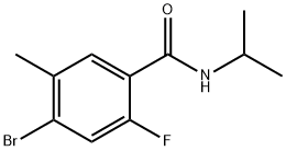 4-Bromo-2-fluoro-N-isopropyl-5-methylbenzamide 结构式