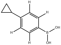 4-Cyclopropyl(phenyl-d4)-boronic acid 结构式