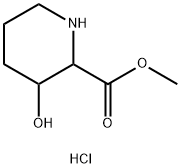3-羟基哌啶-2-甲酸甲酯盐酸盐 结构式