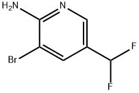 3-Bromo-5-(difluoromethyl)pyridin-2-amine 95+% 结构式