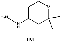 (2,2-二甲基噁烷-4-基)肼盐酸 结构式