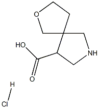 2-oxa-7-azaspiro[4.4]nonane-9-carboxylic acid hydrochloride 结构式