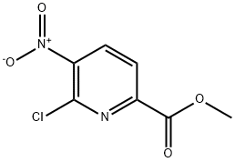 6-氯-5-硝基吡啶-2-甲酸甲酯 结构式