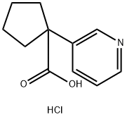 1-(吡啶-3-基)环戊烷-1-羧酸盐酸 结构式