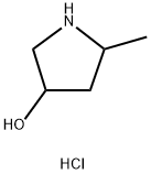 5-甲基吡咯烷-3-醇盐酸盐 结构式