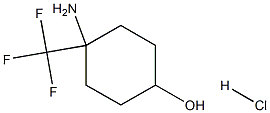 4-amino-4-(trifluoromethyl)cyclohexan-1-ol hydrochloride 结构式