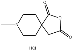 8-甲基-2-氧杂-8-氮杂螺[4.5]癸烷-1,3-二酮盐酸 结构式