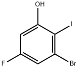 3-Bromo-5-fluoro-2-iodophenol 结构式