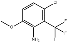 3-Chloro-6-methoxy-2-trifluoromethyl-phenylamine 结构式