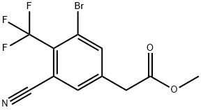 Methyl 3-bromo-5-cyano-4-(trifluoromethyl)phenylacetate 结构式