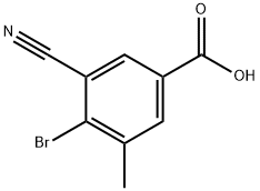 4-溴-3-氰基-5-甲基苯甲酸 结构式