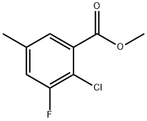 2-氯-3-氟-5-甲基苯甲酸甲酯 结构式