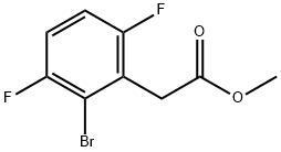 2-(2-溴-3,6-二氟苯基)乙酸甲酯 结构式