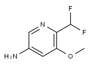 6-(二氟甲基)-5-甲氧基吡啶-3-胺 结构式