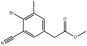 Methyl 4-bromo-3-cyano-5-methylphenylacetate