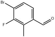 4-溴-3-氟-2-甲基苯甲醛 结构式