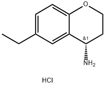 (4S)-6-乙基-3,4-二氢-2H-1-苯并吡喃-4-胺盐酸 结构式