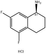 (1S)-5,7-二氟-1,2,3,4-四氢萘-1-胺盐酸 结构式