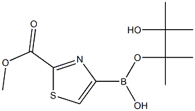 4-(4,4,5,5-四甲基-1,3,2-二氧硼烷-2-基)噻唑-2-羧酸甲酯 结构式