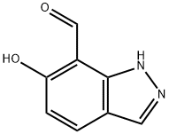 6-羟基-1H-吲唑-7-甲醛 结构式