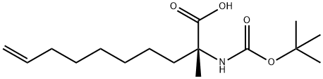 (R)-2-((叔丁氧基羰基)氨基)-2-甲基癸-9-烯酸 结构式