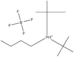二叔丁基正丁基膦四氟硼酸盐 结构式