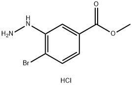 Methyl 4-bromo-3-hydrazinylbenzoate hydrochloride 结构式