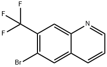 6-溴-7-(三氟甲基)喹啉 结构式
