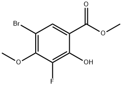 5-溴-3-氟-2-羟基-4-甲氧基苯甲酸甲酯 结构式