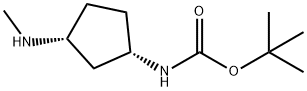 tert-butyl ((1S,3R)-3-(methylamino)cyclopentyl)carbamate 结构式