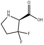 (S)-3,3-difluoropyrrolidine-2-carboxylic acid 结构式