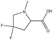 4,4-二氟-1-甲基吡咯烷-2-羧酸 结构式