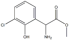 METHYL 2-AMINO-2-(3-CHLORO-2-HYDROXYPHENYL)ACETATE 结构式