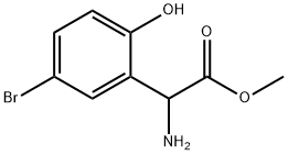 METHYL 2-AMINO-2-(5-BROMO-2-HYDROXYPHENYL)ACETATE 结构式