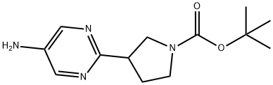 tert-butyl 3-(5-aminopyrimidin-2-yl)pyrrolidine-1-carboxylate 结构式