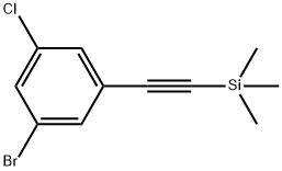 ((3-Bromo-5-chlorophenyl)ethynyl)trimethylsilane 结构式